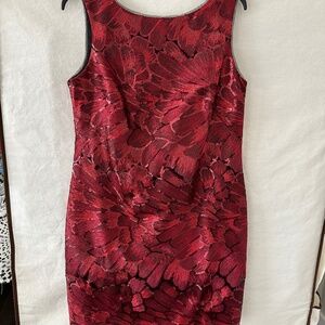 Red knee length dress